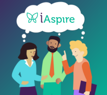 three peers talking to one another about iAspire